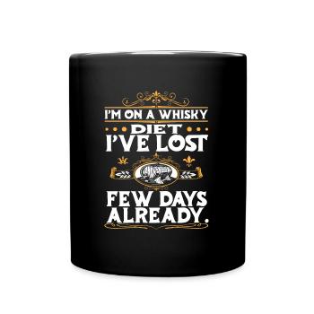 Whisky Whiskey Lustig - Tasse einfarbig - Schwarz - Vorne