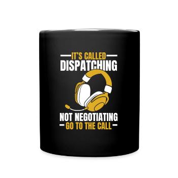 Casque d’opération du centre de contrôle des appels d’urgence - Mug uni - noir - Devant