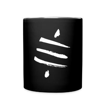 Retro Bitcoin Crypto Satoshis Symbol 21 - Tasse einfarbig - Schwarz - Vorne