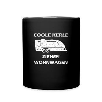 Camping Motif Dire Les gars cool tirent la caravane - Mug uni - noir - Devant
