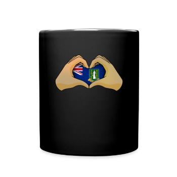 Britische Jungferninseln - Tasse einfarbig - Schwarz - Vorne