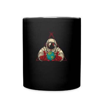 Astronaut Astronaut Astronaut Cosmonaut Earth - Full Colour Mug - black - Front