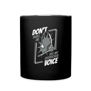 Emergency Call Control Center Operations Center Witzig - Full Colour Mug - black - Front