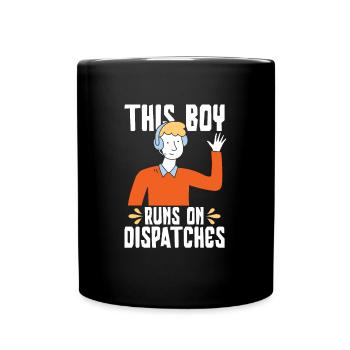 Garçon du centre de contrôle des appels d’urgence - Mug uni - noir - Devant