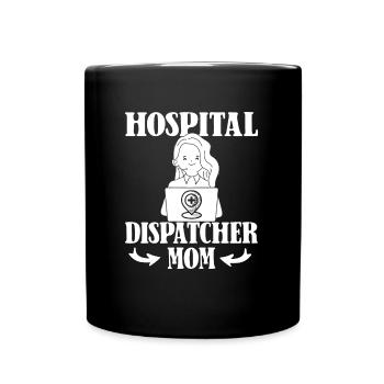Notruf Leitstelle Einsatzzentrale - Tasse einfarbig - Schwarz - Vorne