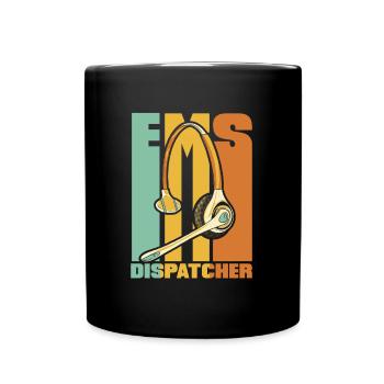 Emergency call control center operations center Ems - Full Colour Mug - black - Front