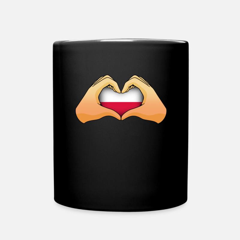 Polen - Tasse einfarbig - Schwarz