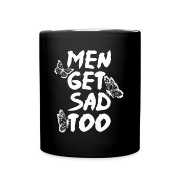 Vintage Men get sad too - Full Colour Mug - black - Front