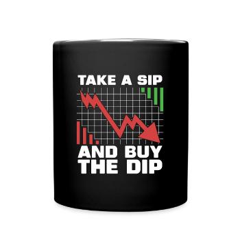 Cryptocurrency Take A Sip And Buy The Dip Trading - Tasse einfarbig - Schwarz - Vorne