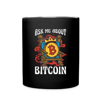 Cryptocurrency Ask Me About Bitcoin Stock Market - Tasse einfarbig - Schwarz - Vorne
