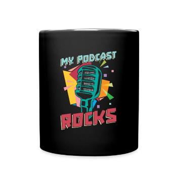 Podcasting My Podcast Rocks Podcast Host Podcaster - Mug uni - noir - Devant