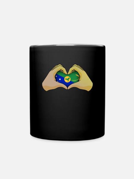 Weihnachtsinsel - Tasse einfarbig - Schwarz