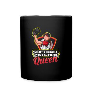 Softball - Tasse einfarbig - Schwarz - Vorne
