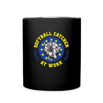 Softball - Tasse einfarbig - Schwarz - Vorne