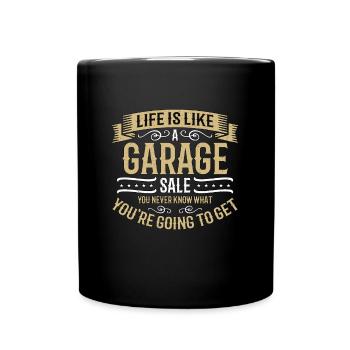 La vie de vente de garage est comme une vente de garage - Mug uni - noir - Devant