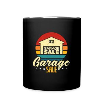 Garage Sale Retro Yard Sale Loves Bargain Hunting - Full Colour Mug - black - Front