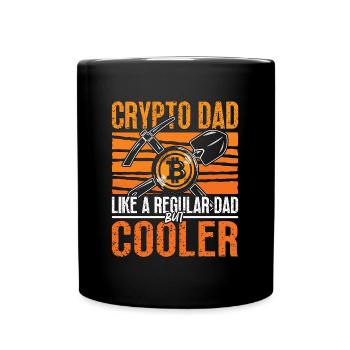 Cryptocurrency Crypto Dad Like A Regular Dad HODL - Full Colour Mug - black - Front