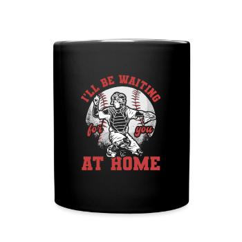 Softball - Tasse einfarbig - Schwarz - Vorne