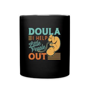 Doula J’aide les petites gens Coach de naissance Sage-femme - Mug uni - noir - Devant
