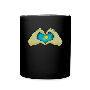 Kasachstan - Tasse einfarbig - Schwarz - Vorne