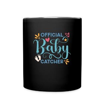 Ob/Gyn Nurse Official Baby Catcher Obstetrician - Full Colour Mug - black - Front