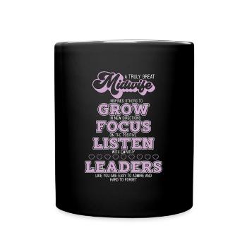 Midwife A Truly Great Midwife Inspires Obstetrics - Full Colour Mug - black - Front