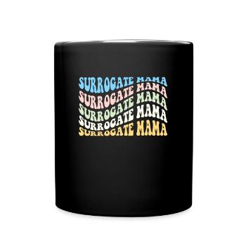 Maternité de substitution Mama Rétro FIV Maman Grossesse - Mug uni - noir - Devant