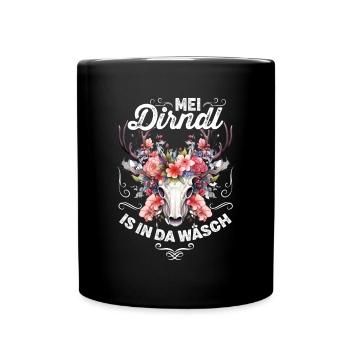 Dirndl Remplacement Chemise traditionnelle femme enfant - Mug uni - noir - Devant