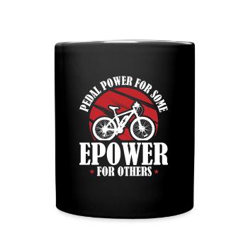 E Bike Electric Bike Epower - Full Colour Mug - black - Front