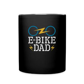 E Bike Electric Bike Dad - Full Colour Mug - black - Front