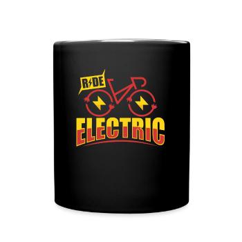 E Bike Electric Bike Funny - Full Colour Mug - black - Front