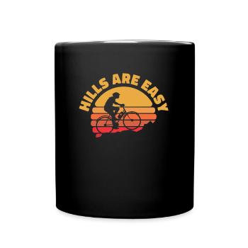 E Bike Electric Bike Hill - Full Colour Mug - black - Front