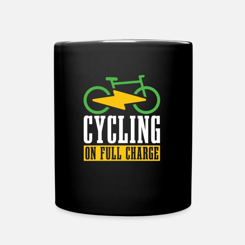 E Bike Elektrorad E Fahrrad - Tasse einfarbig - Schwarz