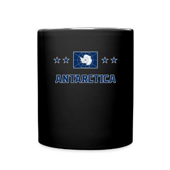 Antarktis - Tasse einfarbig - Schwarz - Vorne