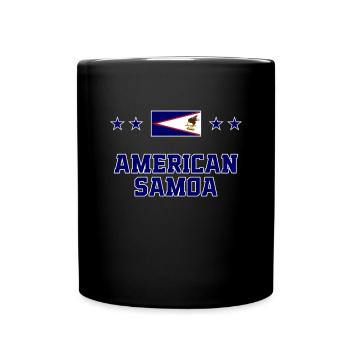 Amerikanisch-Samoa - Tasse einfarbig - Schwarz - Vorne