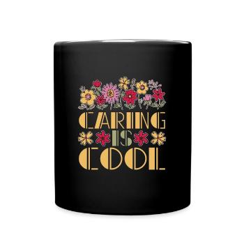 Caregiving Caring Is Cool Professional Caregiver - Full Colour Mug - black - Front