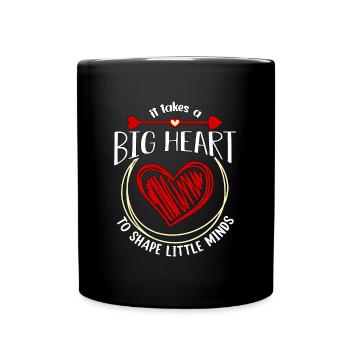 Childcare Worker It Takes A Big Heart To Nurturer - Full Colour Mug - black - Front