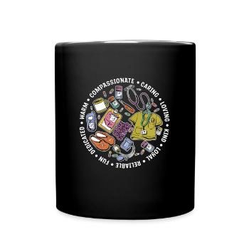 Caregiving Caregiver Compassionate Caregiving Crew - Full Colour Mug - black - Front