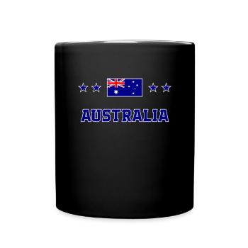 Australien - Tasse einfarbig - Schwarz - Vorne