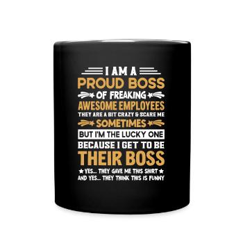 Fier cadeau du patron des employés - Mug uni - noir - Devant