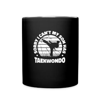 Taekwondo Taekwondo Vater - Tasse einfarbig - Schwarz - Vorne