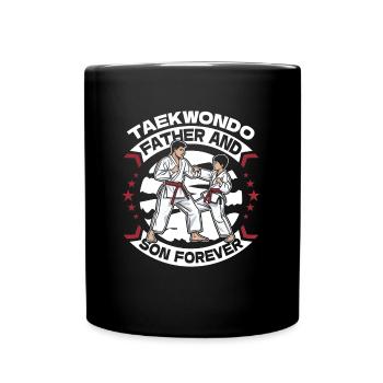 Taekwondo Vater Taekwondo Vater - Tasse einfarbig - Schwarz - Vorne