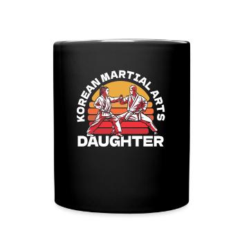 Taekwondo Taekwondo Vater - Tasse einfarbig - Schwarz - Vorne