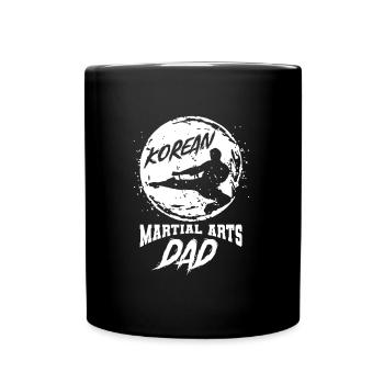 Taekwondo Taekwondo Vater - Tasse einfarbig - Schwarz - Vorne