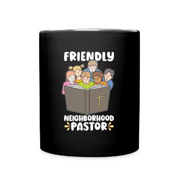 Clergé Quartier Amical Pasteur Christianisme - Mug uni - noir - Devant