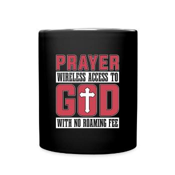 Clergy Prayer Wireless Access Devotion Clergyman - Full Colour Mug - black - Front