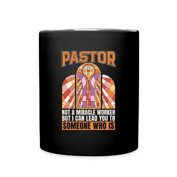 Le pasteur du clergé n’est pas un faiseur de miracles, mais je vénère - Mug uni - noir - Devant