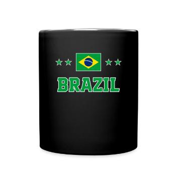 Brasilien - Tasse einfarbig - Schwarz - Vorne