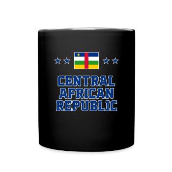 Zentralafrikanische Republik - Tasse einfarbig - Schwarz - Vorne