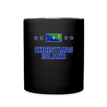 Weihnachtsinsel - Tasse einfarbig - Schwarz - Vorne